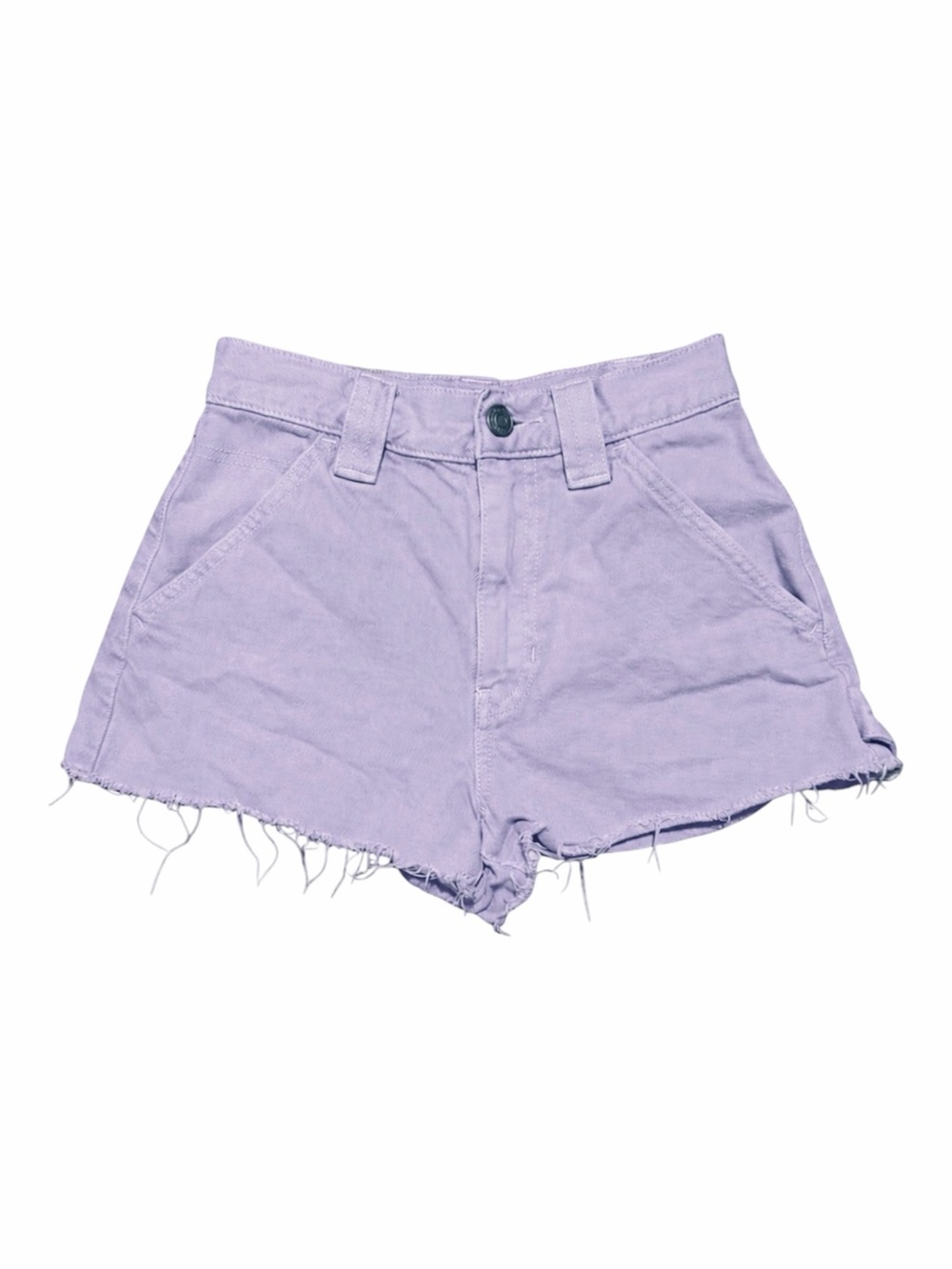 Pacsun Lilac High Rise Distressed Denim Shorts Size 24
